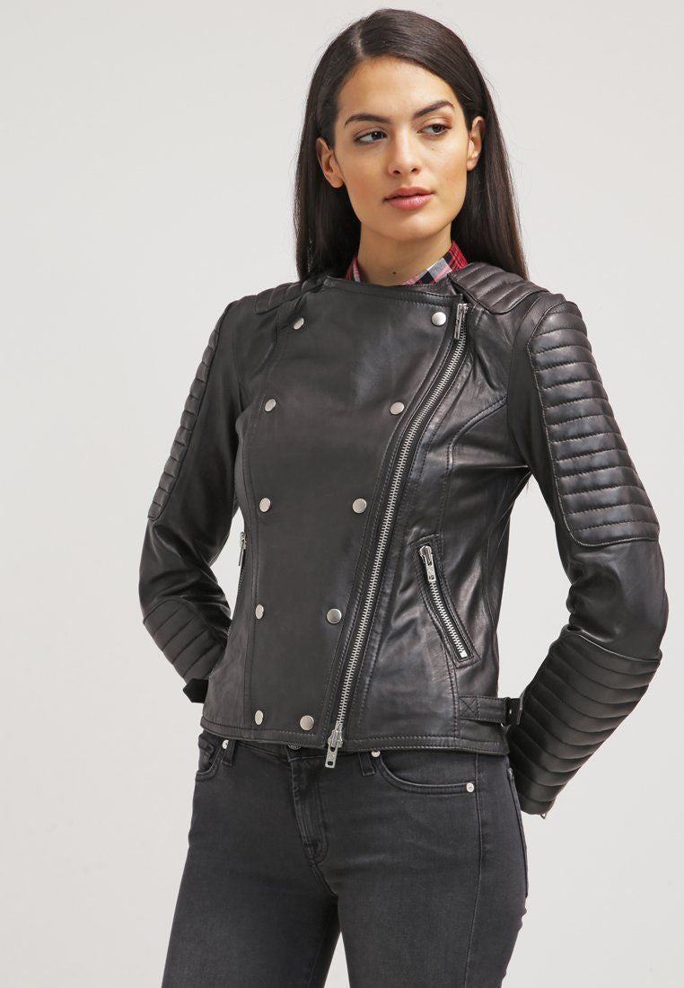 Women Real Lambskin Leather Jacket KW018