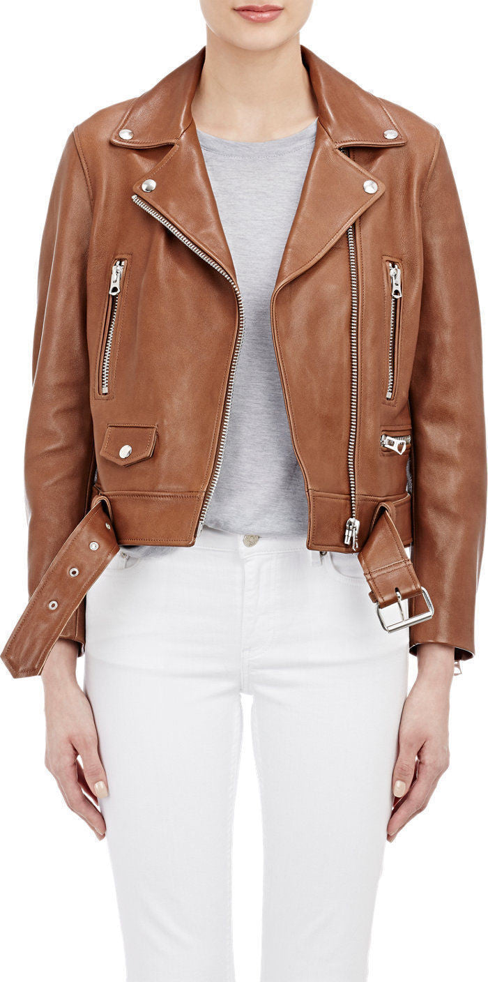 Women Real Lambskin Leather Jacket KW019