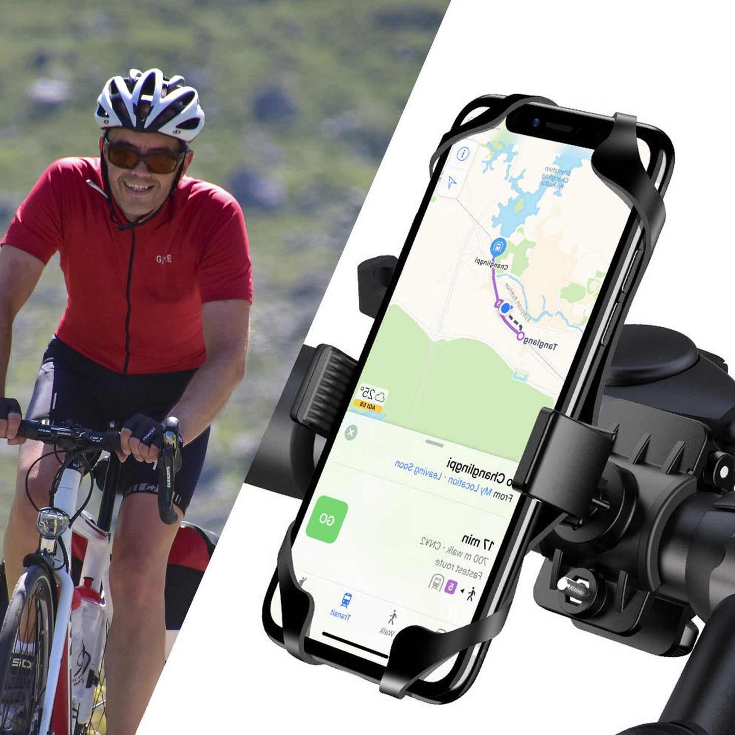 Bike Phone Mount Motorcycle Cell Phone Holder Bicycle Handlebar For