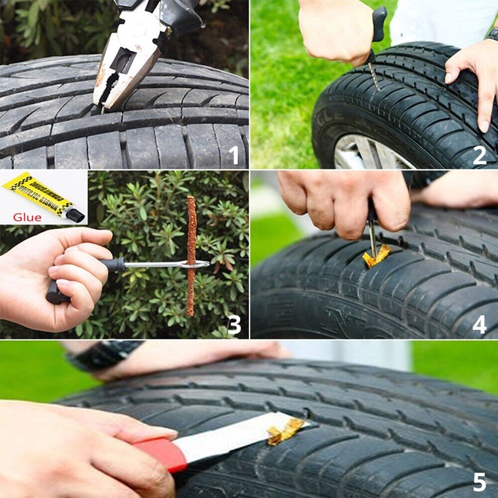 68pc Tire Repair Kit DIY Flat Tire Repair Car Truck Motorcycle Home