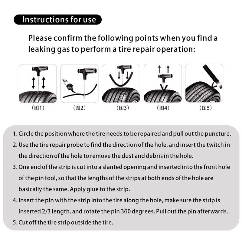 68pc Tire Repair Kit DIY Flat Tire Repair Car Truck Motorcycle Home