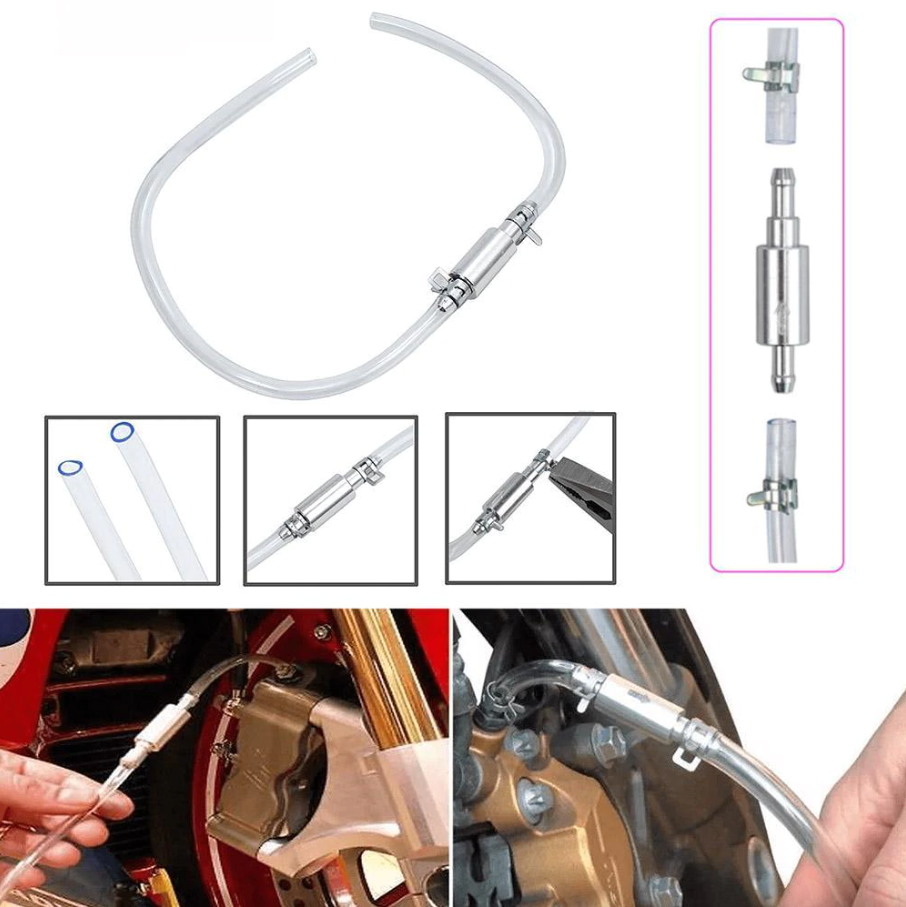 Car Motorcycle Clutch Brake Bleeder Hose One Way Valve Tube Bleeding