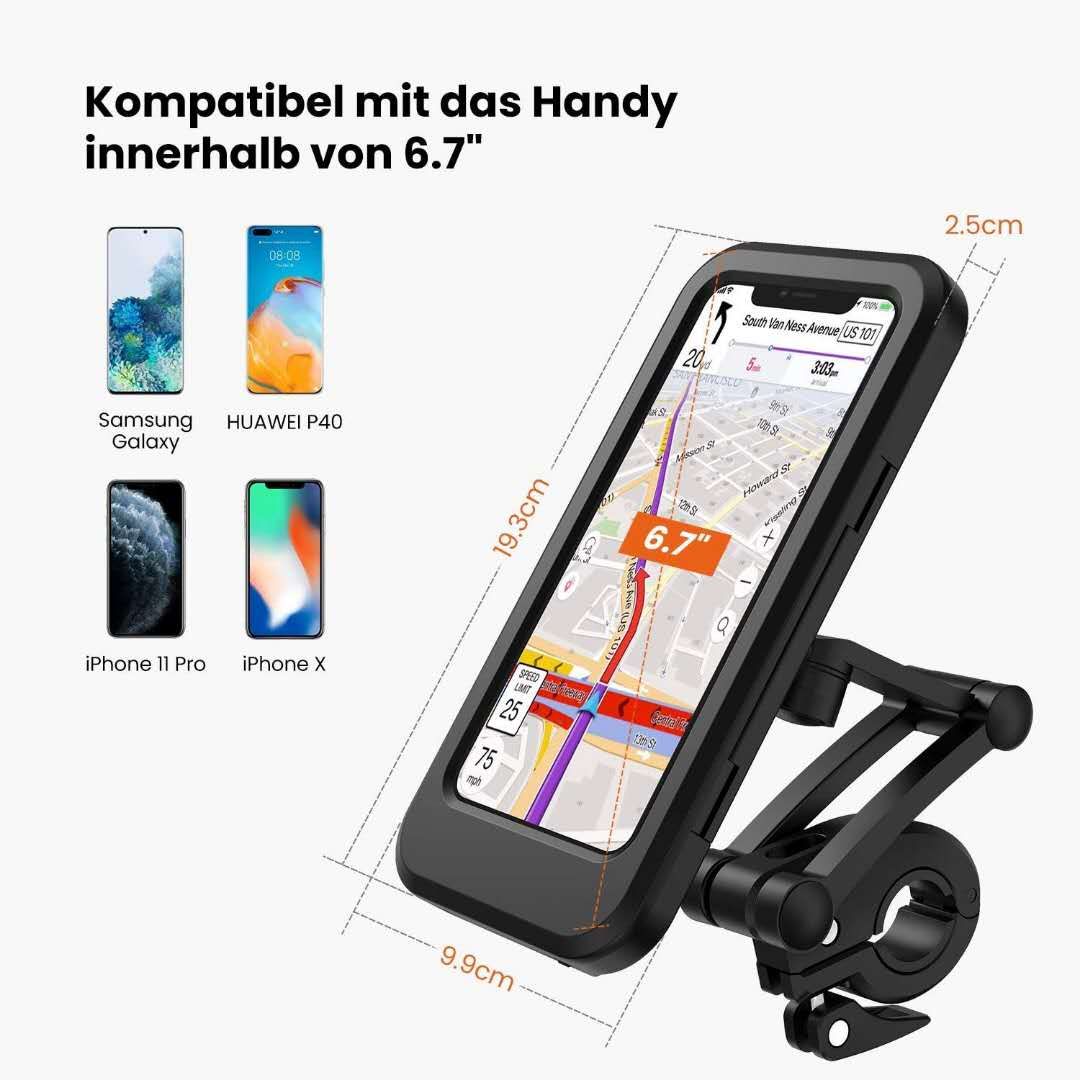 Bicycle Mobile Phone Bracket Waterproof Electric Vehicle Motorcycle Mo