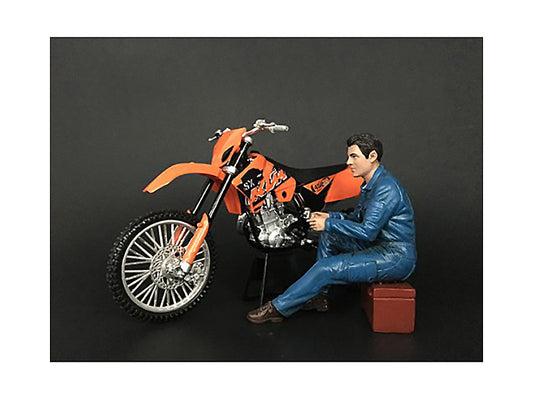 Mechanic Michael Figurine for 1/12 Scale Motorcycle Models by American