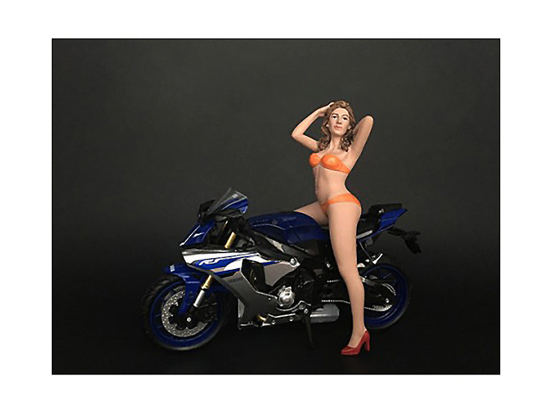 Hot Bike Model Cindy Figurine for 1/12 Scale Motorcycle Models by