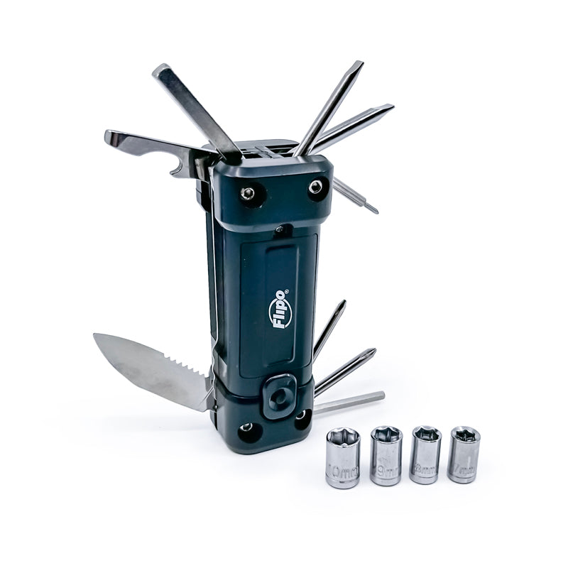 16-In-1 Multi-Tool | With LED Flashlight & Laser Pointer