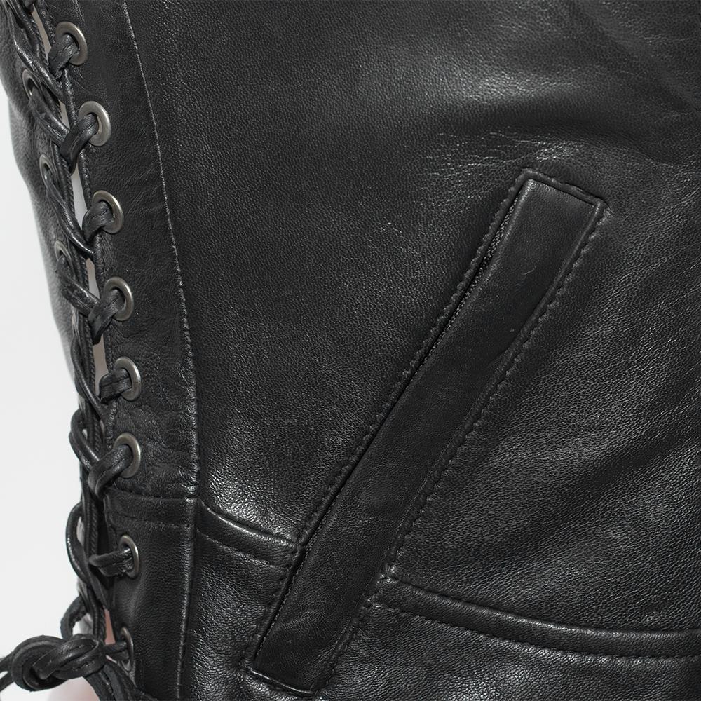 Zara - Women's Motorcycle Leather Vest