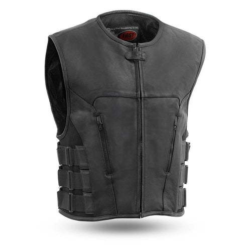 Wheels - Swat Style Motorcycle Leather Vest