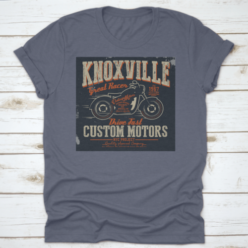 Knoxville With A Text Custom Motors And Motorcycle In The Center