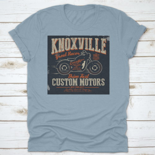 Knoxville With A Text Custom Motors And Motorcycle In The Center