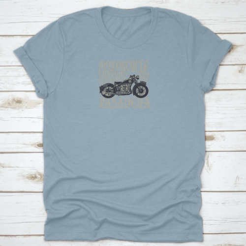 Typographic Classic Illustration Of Retro Motorcycle In California,