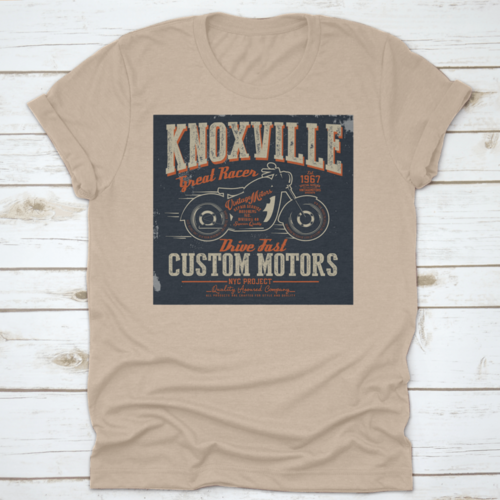 Knoxville With A Text Custom Motors And Motorcycle In The Center