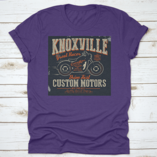 Knoxville With A Text Custom Motors And Motorcycle In The Center