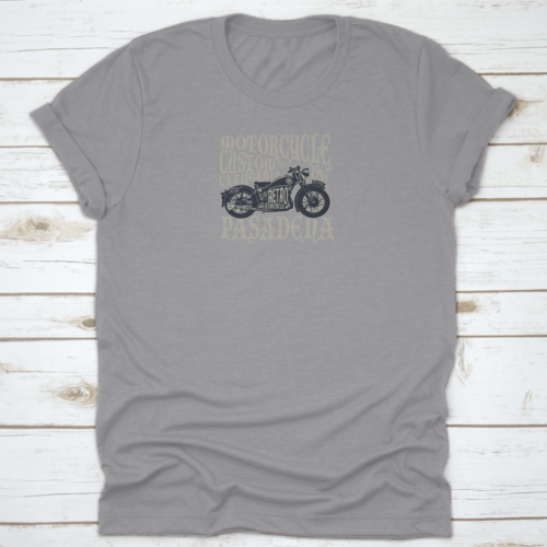 Typographic Classic Illustration Of Retro Motorcycle In California,