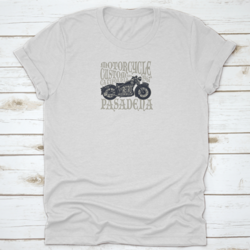 Typographic Classic Illustration Of Retro Motorcycle In California,