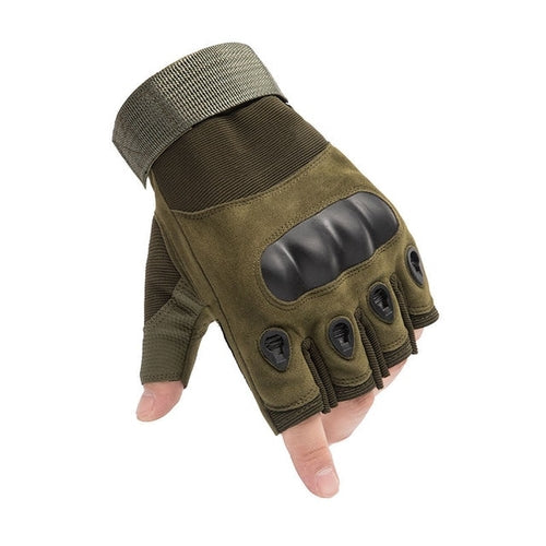 Motorcycle Fingerless Gloves | Leather Fingerless Gloves - Guantes