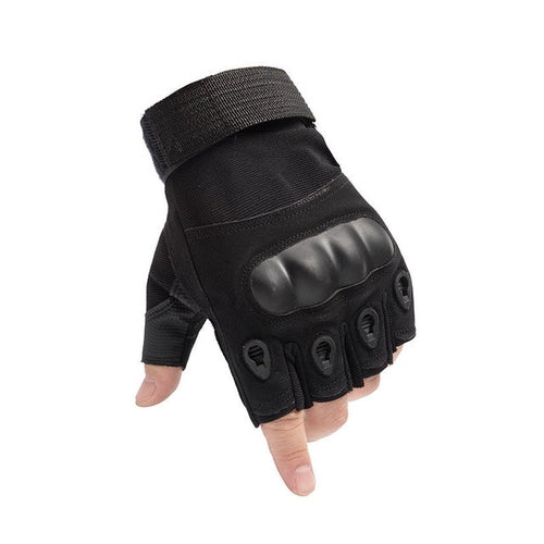 Motorcycle Fingerless Gloves | Leather Fingerless Gloves - Guantes