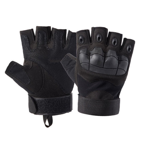 Motorcycle Fingerless Gloves | Leather Fingerless Gloves - Guantes