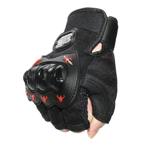 Half Finger Motorcycle Gloves Motocross Luvas Guantes Green Color