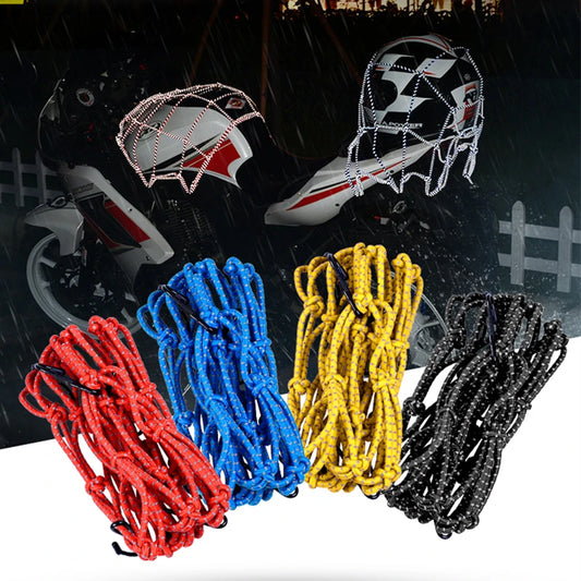 New Reflective Moto Helmet Mesh Net Motorcycle Luggage Net Protective