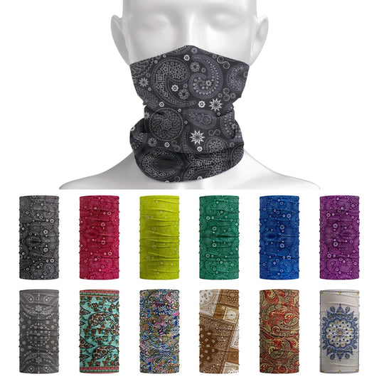 Paisley Bandannas Outdoor Sport Seamless Tube Neck Gaiter Face Shield