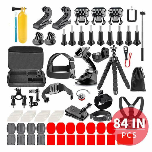 Hridz 84-in-1 Action Camera Accessories Kit for GoPro 10 9 8 7 6 5 4