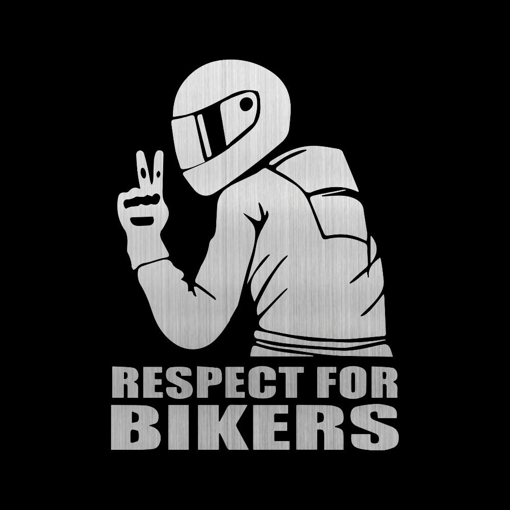 Rylybons 3D 14*19cm Car Sticker Respect for Bikers