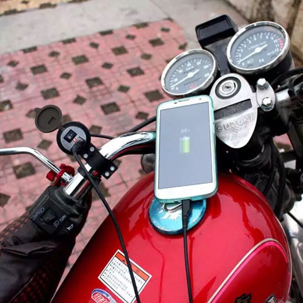 Rylybons Motorcycle USB Charger Mobile Phone Power