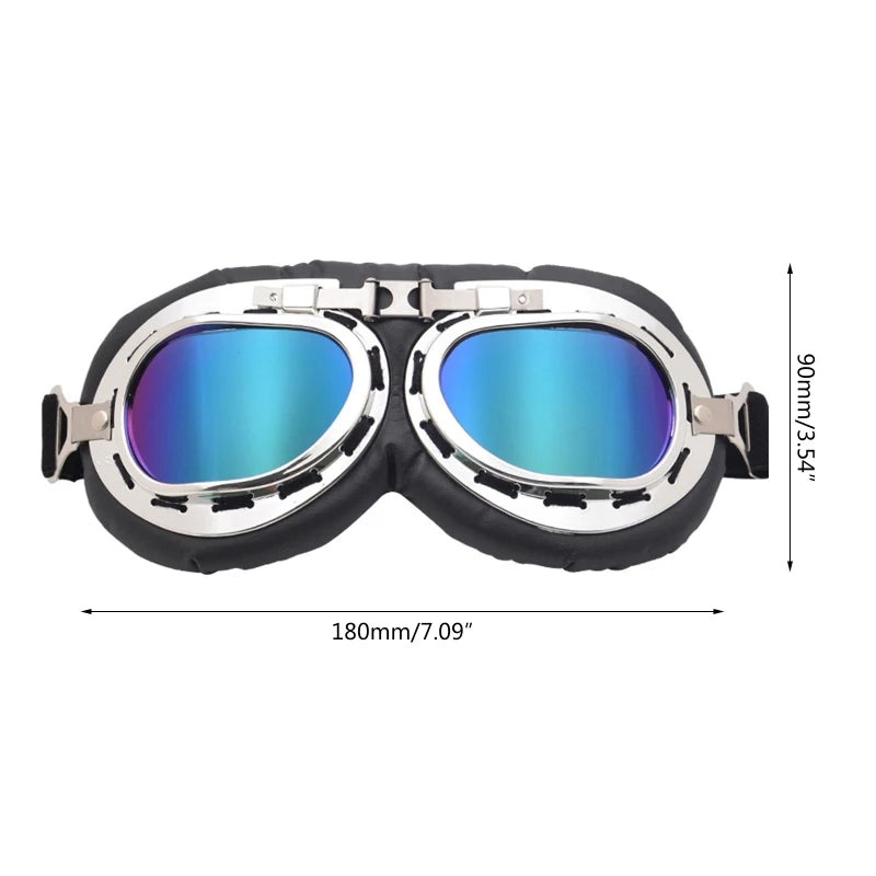 Motorcycle Vintage Goggle Retro Eyewear Glasses Helmet Goggles