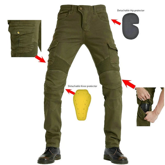 Motorcycle Denim Pants Men Classic Elasticity Free Protective Gear