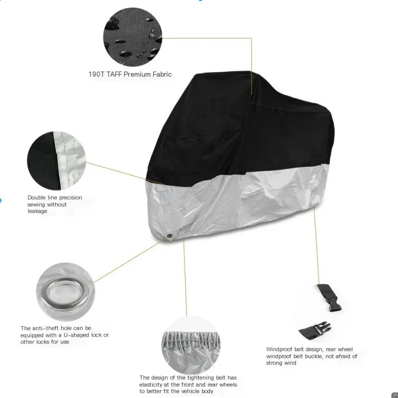 Waterproof Motorcycle Cover Outdoor Motorcycle Rain Clothing Protector