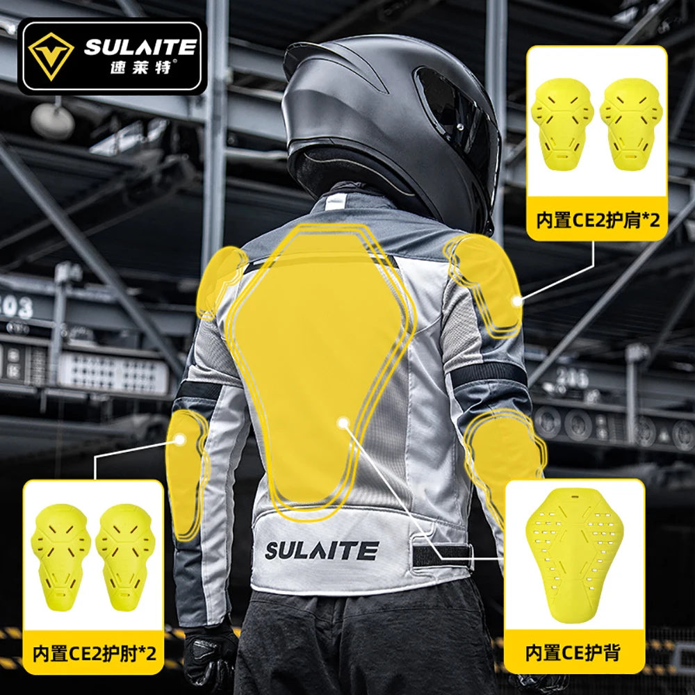 SULAITE Summer Motorcycle Jacket Men's And Women's Breathable