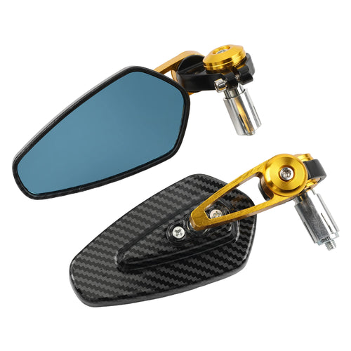 Motorcycle Rearview Mirror Carbon Fiber Pattern Universal Handlebar