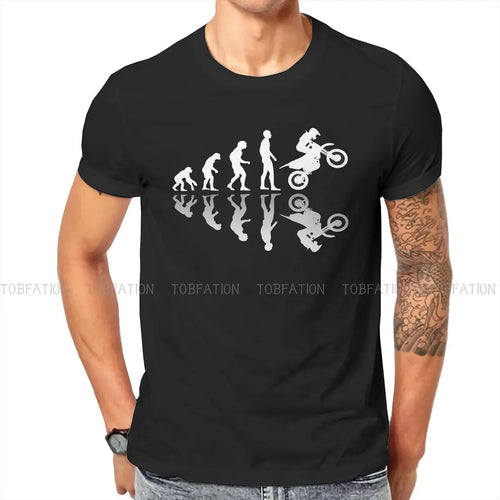 Evolution Biker  Unique TShirt Enduro Cross Motorcycle Racing Leisure