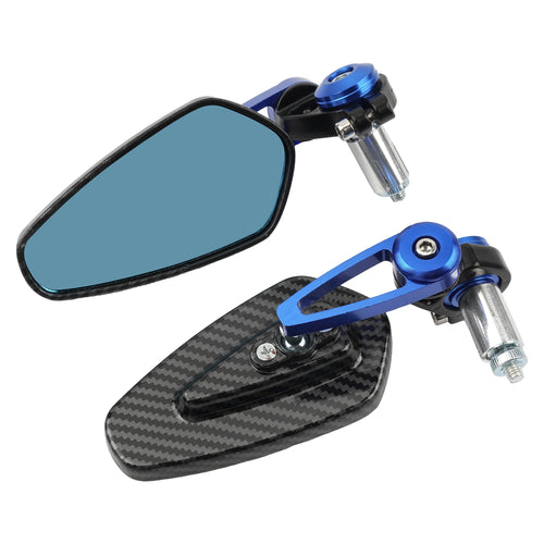 Motorcycle Rearview Mirror Carbon Fiber Pattern Universal Handlebar