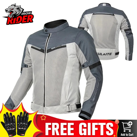 SULAITE Summer Motorcycle Jacket Men's And Women's Breathable