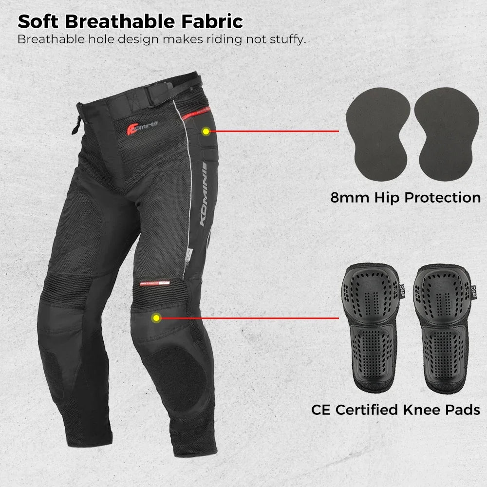 Motorcycle Pants Men Riding Trousers Motorbike Motorcyclist Summer