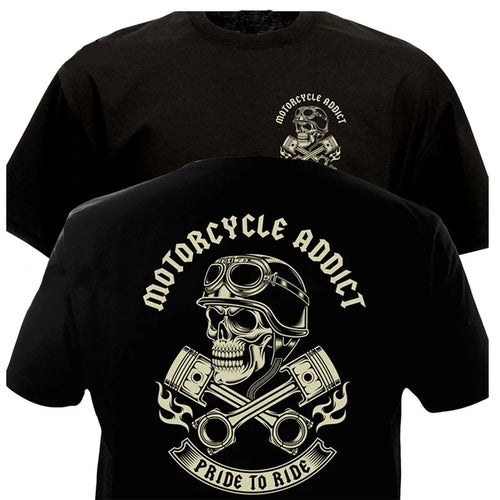 Motorcycle Biker Chopper Bobber Motard Motorrad Print Tshirrt Men