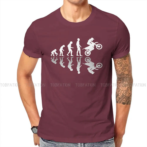 Evolution Biker  Unique TShirt Enduro Cross Motorcycle Racing Leisure