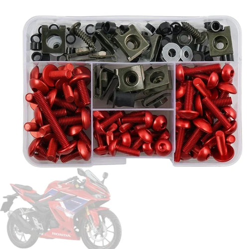 177pcs Fairing Bolts Motorcycle Screws Body Screws Nuts For kawasaki