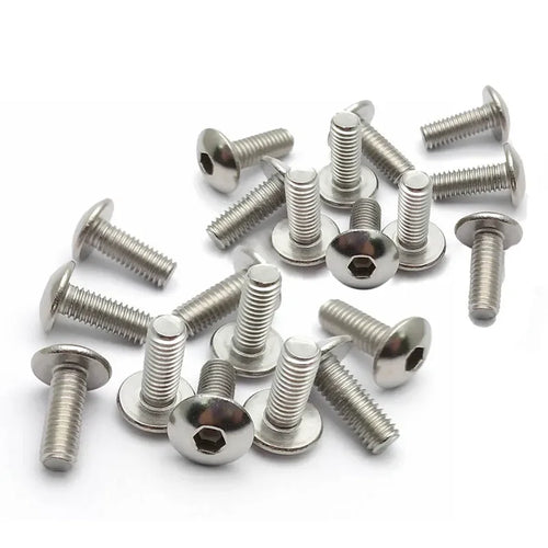 20pcs Stainless steel Big Flat Round Head Inner Hexagon Screw Bolt M6