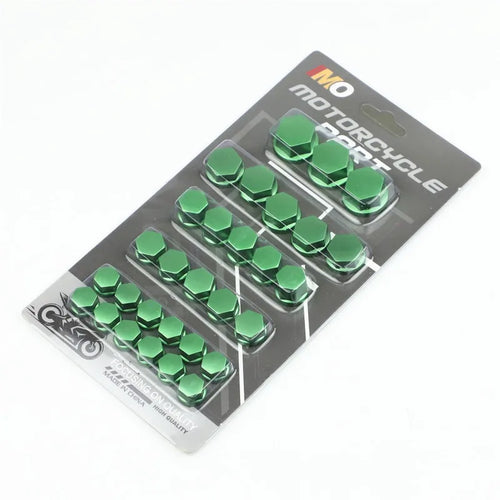 30pcs Motorcycle Screw Cap Cover Set Motor Scooter Head Screw Nut Bolt