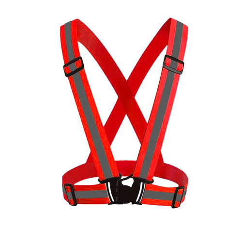 New Night Walking Biking Safety Vest Elastic Reflective Straps