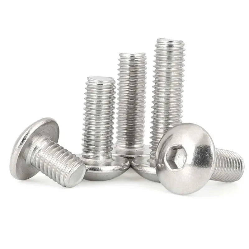 20pcs Stainless steel Big Flat Round Head Inner Hexagon Screw Bolt M6