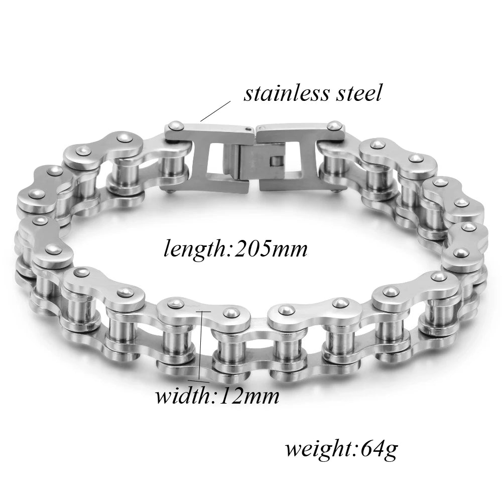 Punk Rock Biker 316L Stainless Steel Mens Bracelet Fashion Jewelry