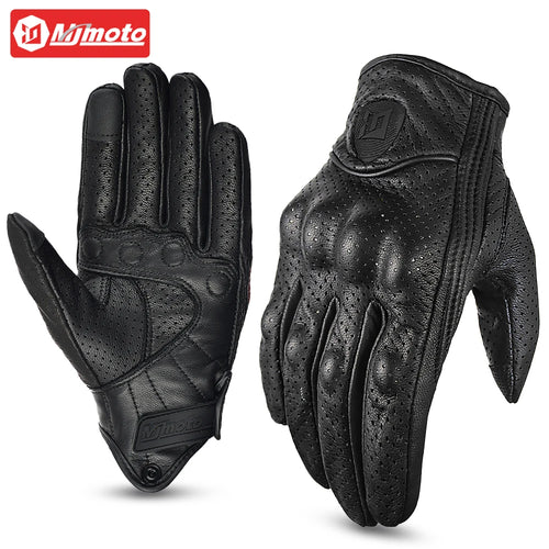 Motorcycle Gloves Summer Leather Motocross Glove Men Women Retro Biker