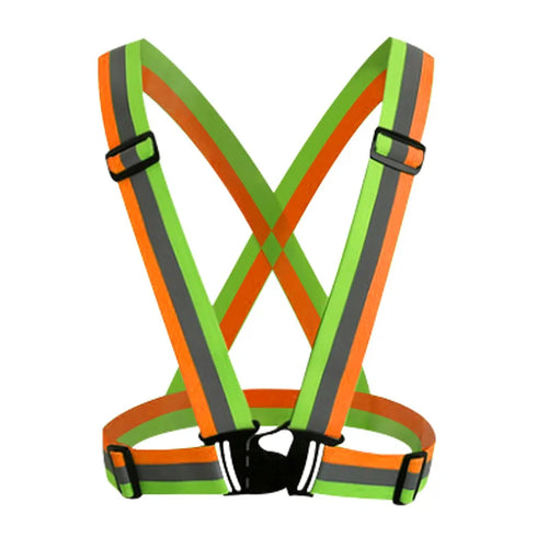 New Night Walking Biking Safety Vest Elastic Reflective Straps