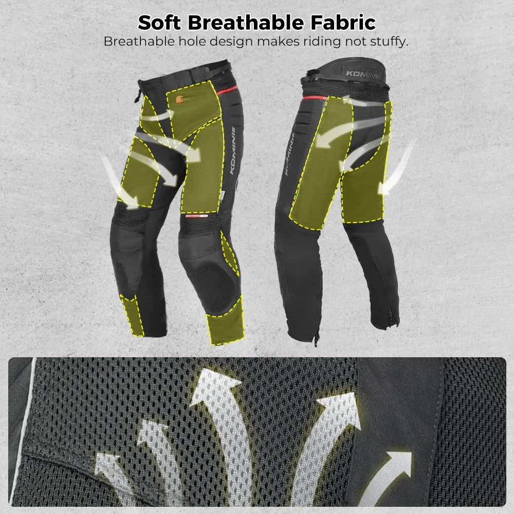 Motorcycle Pants Men Riding Trousers Motorbike Motorcyclist Summer