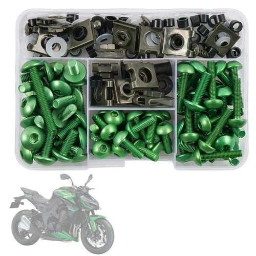 177pcs Fairing Bolts Motorcycle Screws Body Screws Nuts For kawasaki