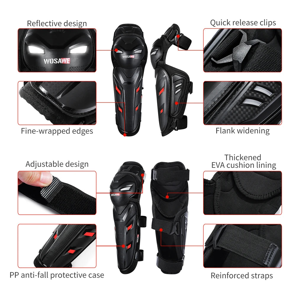 WOSAWE Knee Elbow Protective Pads Motorcycle Accessories Motocross